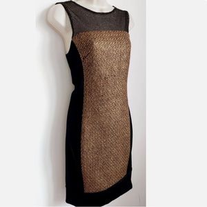 NWOT gold tweed dress
